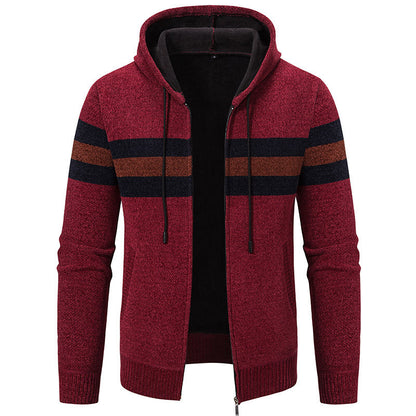 Herren Kapuzenjacke Modisch Strukturiert Elegant