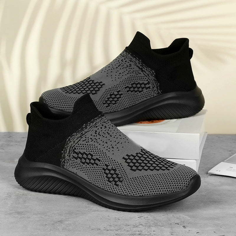 Damen Sneaker Knöchelhoch Atmungsaktiv Elastisch