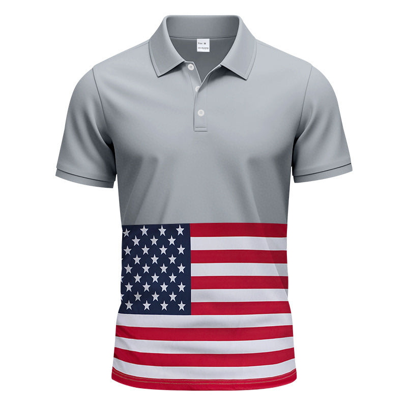 Herren Poloshirt Flaggen Motiv Berlin Style