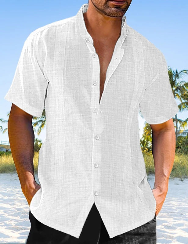 Herren Kurzarmhemd Elegant Modern mit Textur