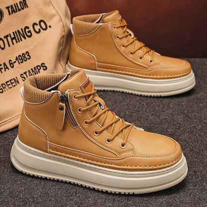 Damen Sneaker High-Top Robust Mit Reißverschluss
