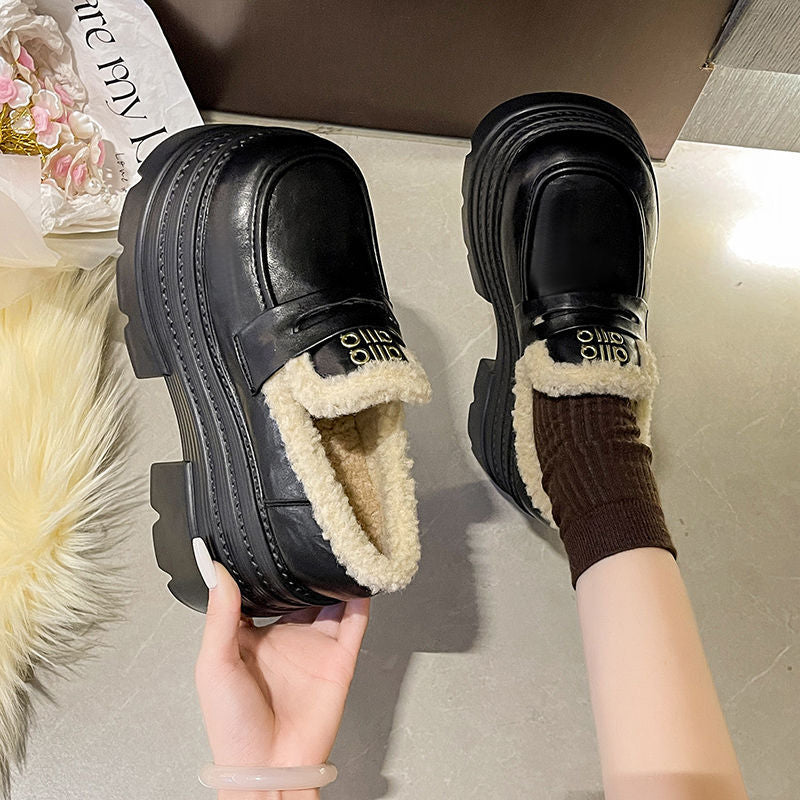 Damen Plüsch-Clogs Warm Bequem mit robuseter Sohle