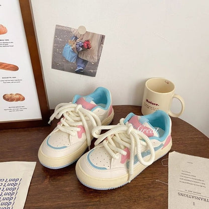 Damen Sneaker Modern Sportlich mit Schnürsystem