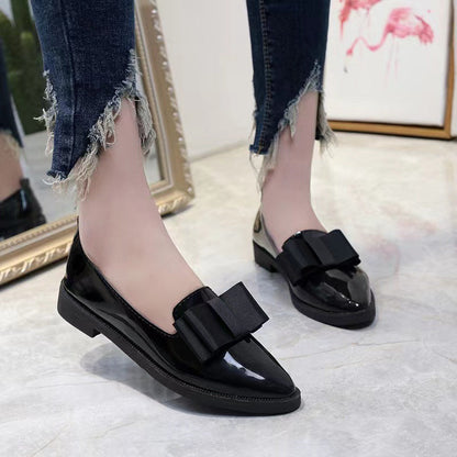 Elegante Damen Ballerinas aus Leder mit Schleife