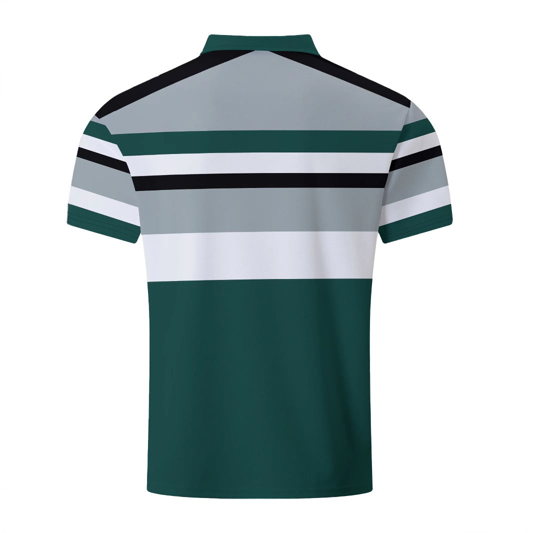 Herren Poloshirt Streifenmuster Modern Style