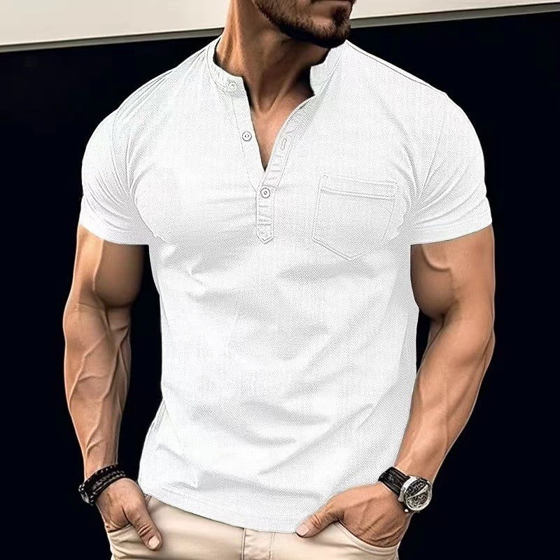 Herren Hemd Kurzarm Doppeltknopf Modern Berlin Style