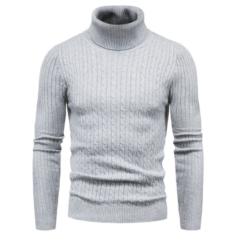 Herren Rollkragenpullover Zopfmuster Elegante Geschenkidee