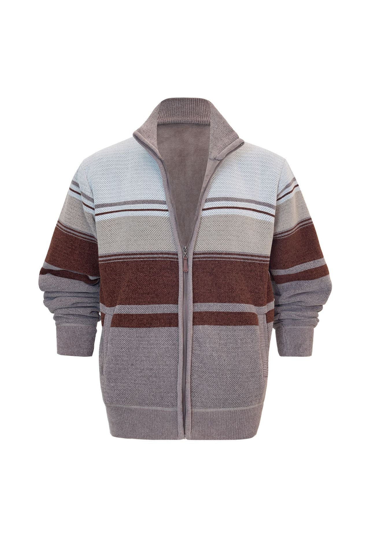 Herren Strickjacke Modern Sportlich Reißverschluss
