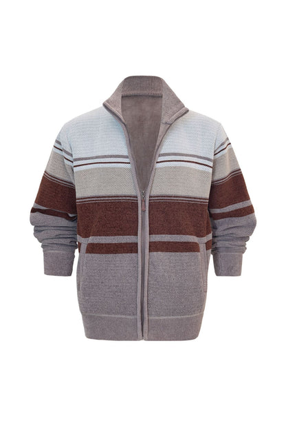 Herren Strickjacke Modern Sportlich Reißverschluss