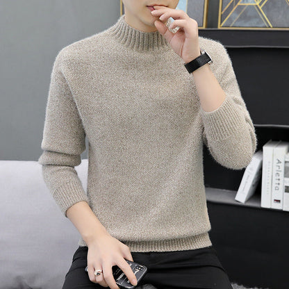 Herren Rollkragenpullover Weich Warm Strick Pullover