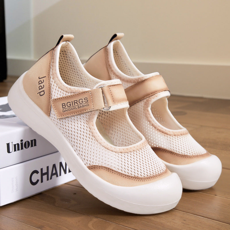 Damen Mesh-Schuhe Bequem Klettverschluss Sportlich
