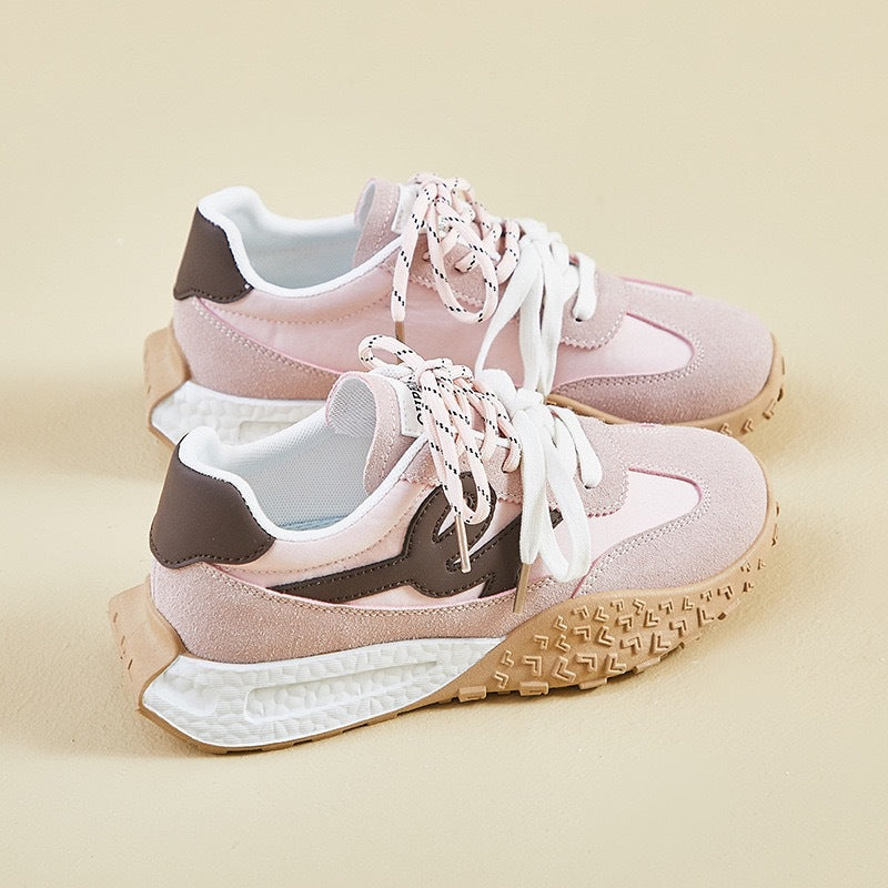 Damen Sneaker Sportlich Bequem Dämpfung Laufschuhe