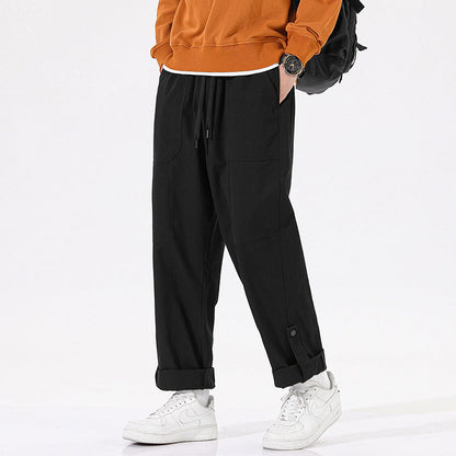Herren Cargo-Hose Bequem Freizeit Hose Mit Taschen