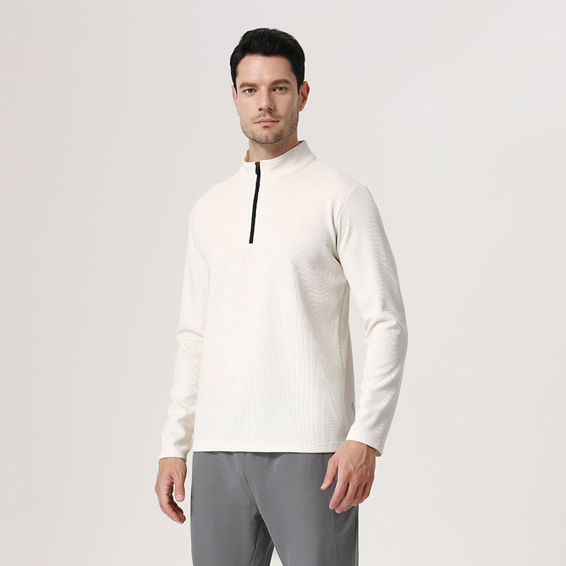 Herren Funktionsshirt Langarm atmungsaktiv mit Reißverschluss
