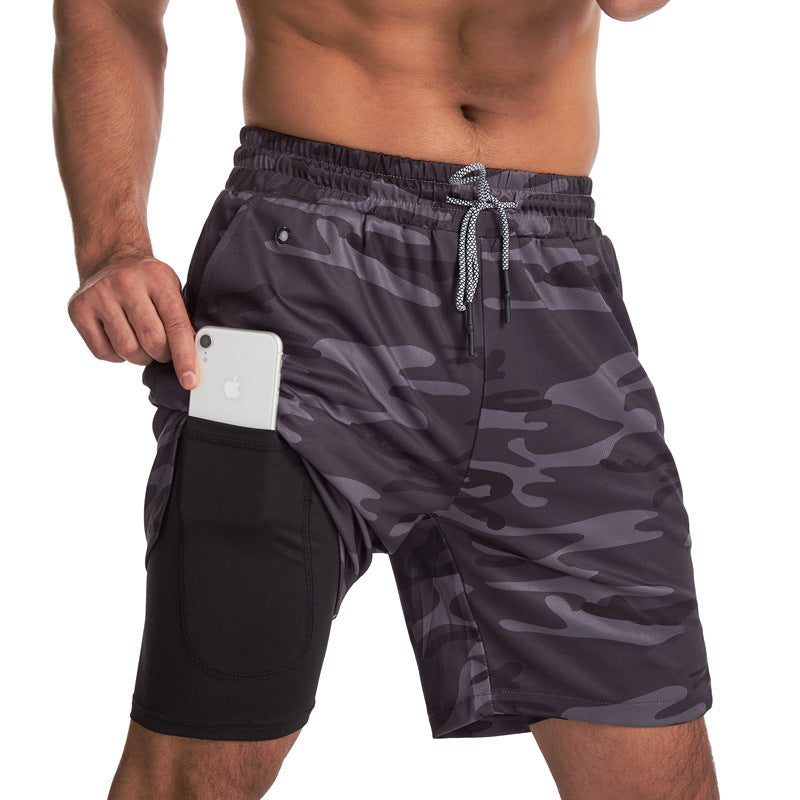 Herren Sport Shorts Atmungsaktiv Mit Taschen