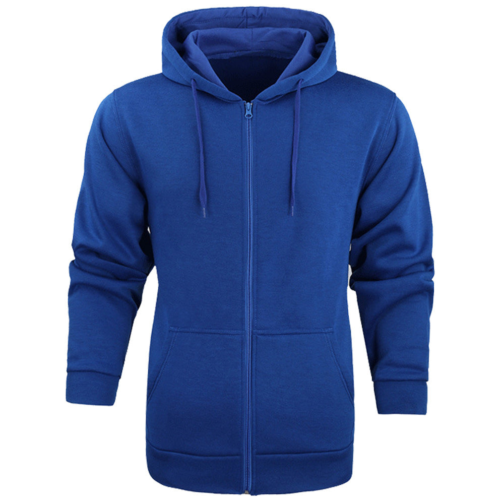 Herren Kapuzensweatshirt Durchgehend Reißverschluss Taschen Sportlich