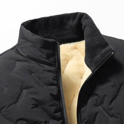 Herren Winterjacke Warm Steppjacke Fleece Innenfutter