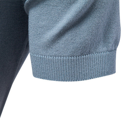 Herren Polo-Shirt Piqué-Textur Farbblock-Design Modern