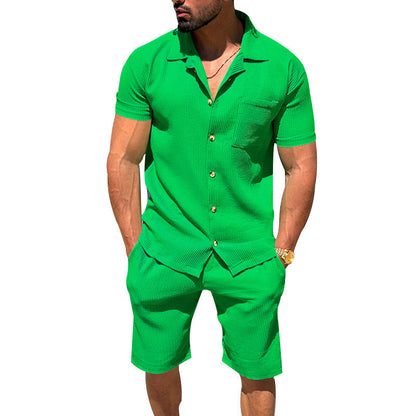 Herren Kurzarm Hemd und Shorts Set Sommer Modern Berlin