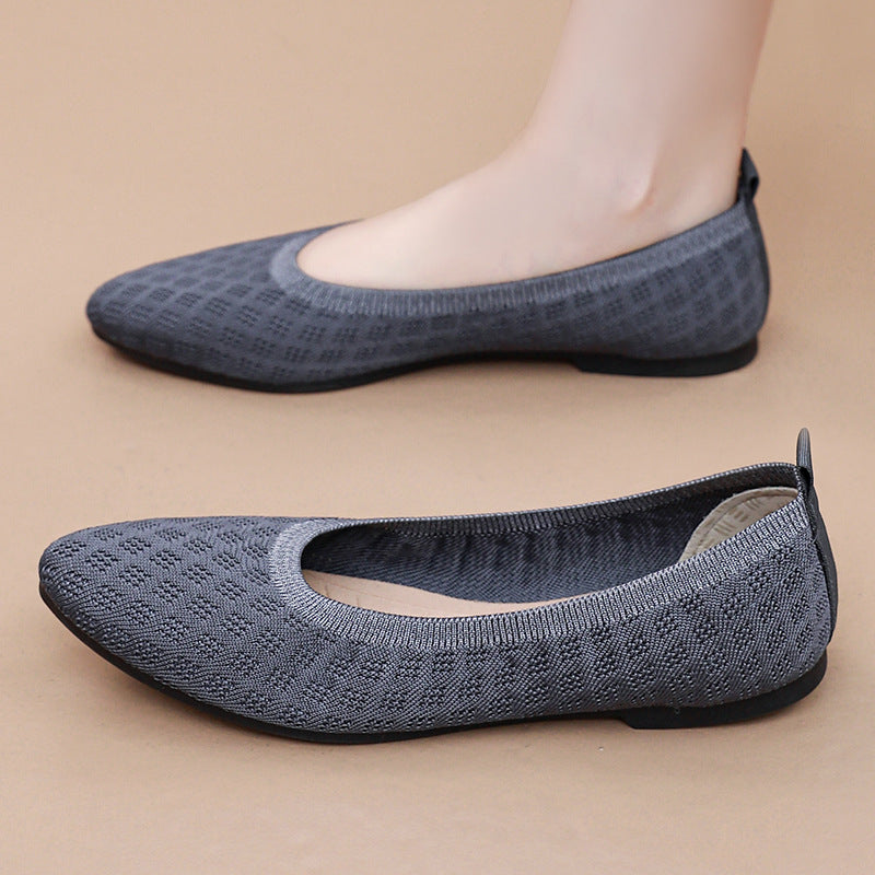 Damen Ballerinas Atmungsaktiv Flexibel Modisch
