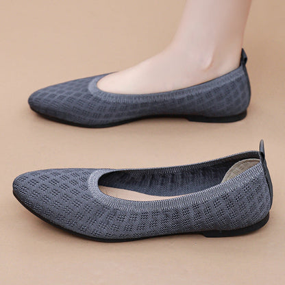 Damen Ballerinas Atmungsaktiv Flexibel Modisch
