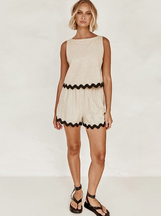 Lässiges Sommer-Set Tanktop Shorts Damen