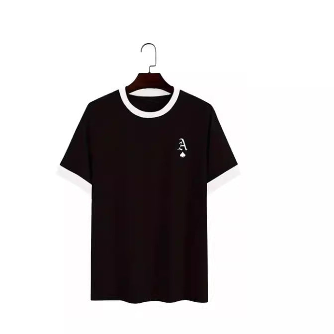Herren T-Shirt Modern Kontrast Kragen Trendy