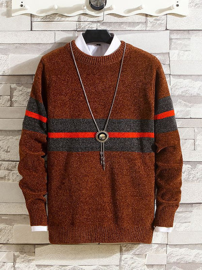 Modischer Herren Pullover Streifen Design Hochwertig