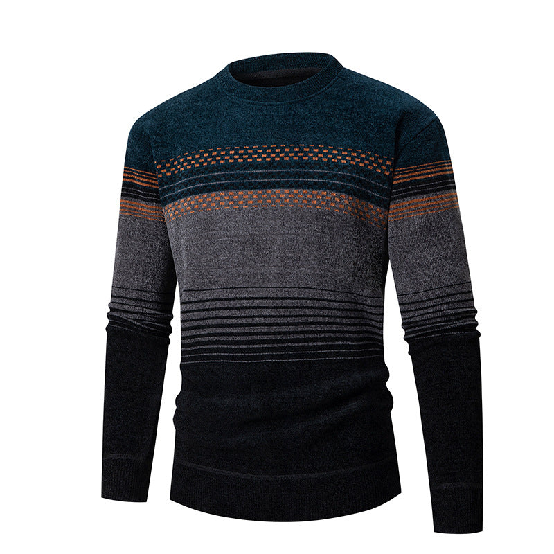 Herren Pullover Strukturdesign Mehrfarbig Modern