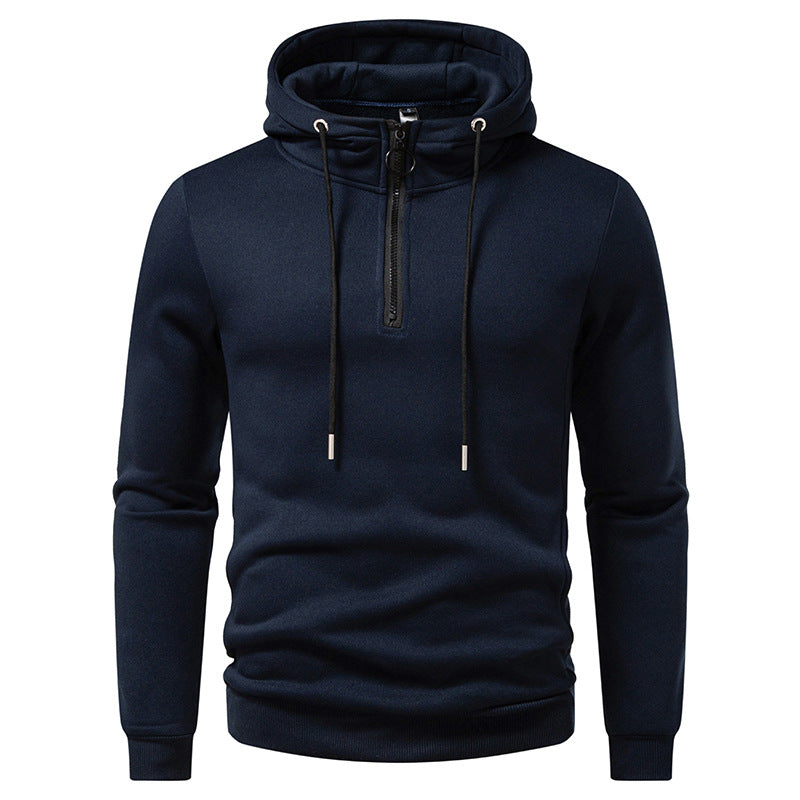 Herren Kapuzenpullover Modern Halblang Reißverschluss
