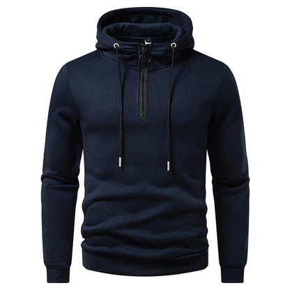 Herren Kapuzenpullover Modern Halblang Reißverschluss