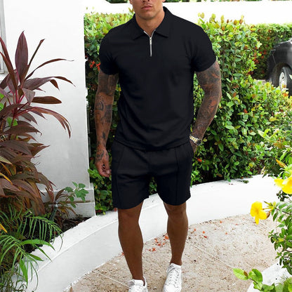 Herren Sportset Polo-Shirt und Shorts Freizeit Bekleidung - BerlinGlamour