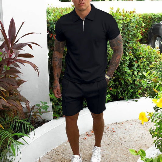 Herren Sportset Polo-Shirt und Shorts Freizeit Bekleidung - BerlinGlamour