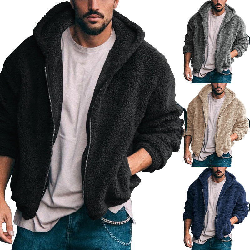 Herren Fleecejacke Warm Kapuze Weich - BerlinGlamour