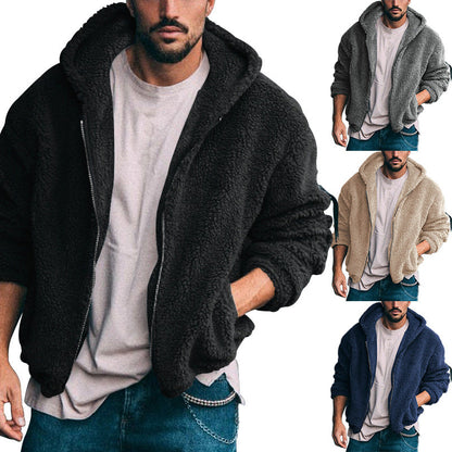 Herren Fleecejacke Warm Kuschelig mit Reißverschluss - BerlinGlamour