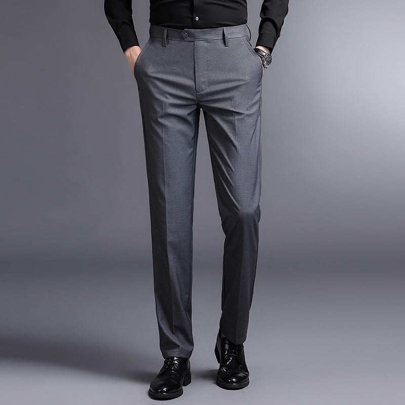 Herren Anzughose Slim Fit Schmale Hose Mit Taschen