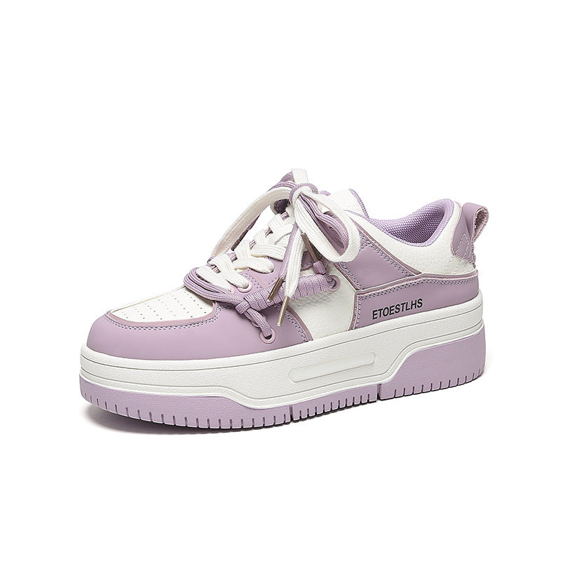 Damen Plattform Sneaker Hoch Modisch Komfortabel Schwarz