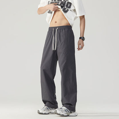 Herren Sporthose Atmungsaktiv mit verstellbarem Bund und Reißverschlusstaschen
