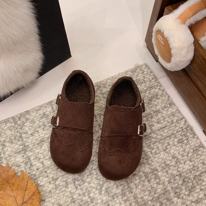 Damen Clogs Weichleder Bequem Schnallenverschluss Modern - BerlinGlamour