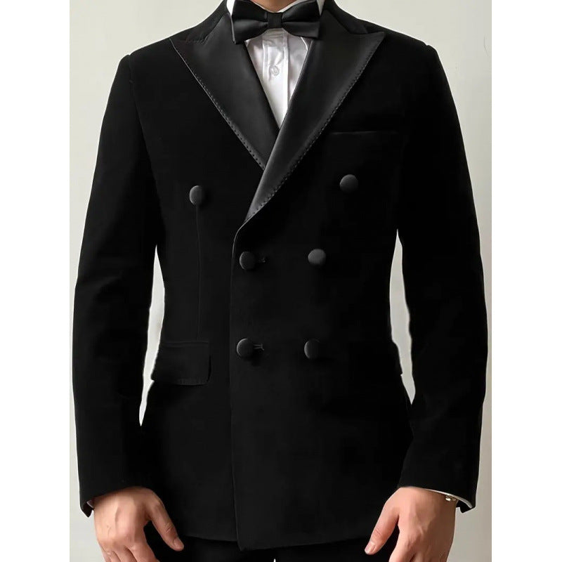 Herren Smokingjacke Elegant Schwarze Abendgarderobe