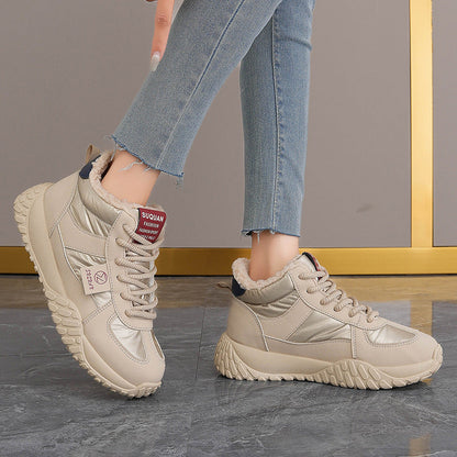 Damen Winter Sneaker Warm Kuschelig High Top Sneaks