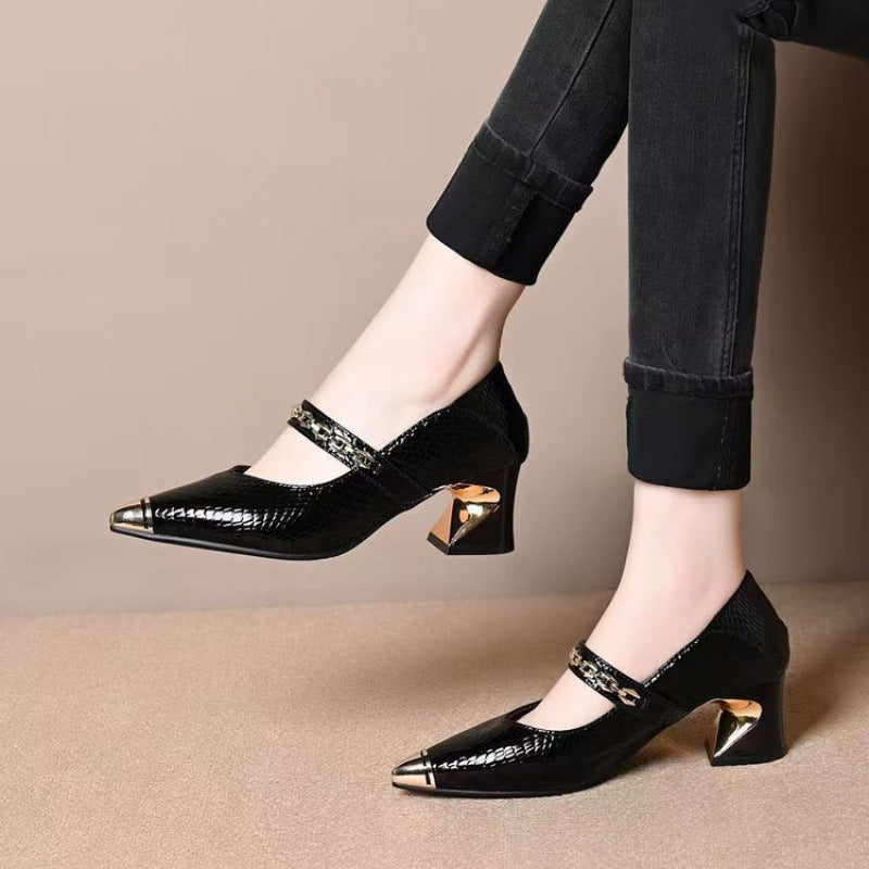 Damen Pumps Hochzeitsschuhe Blockabsatz Elegant
