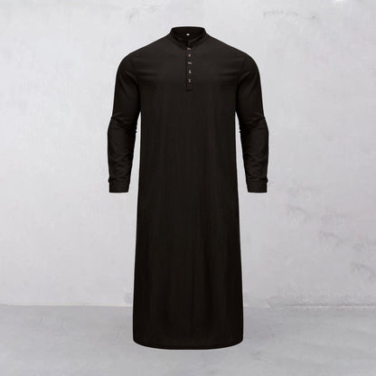 Herren Kaftan Langarm Modern mit Knöpfen