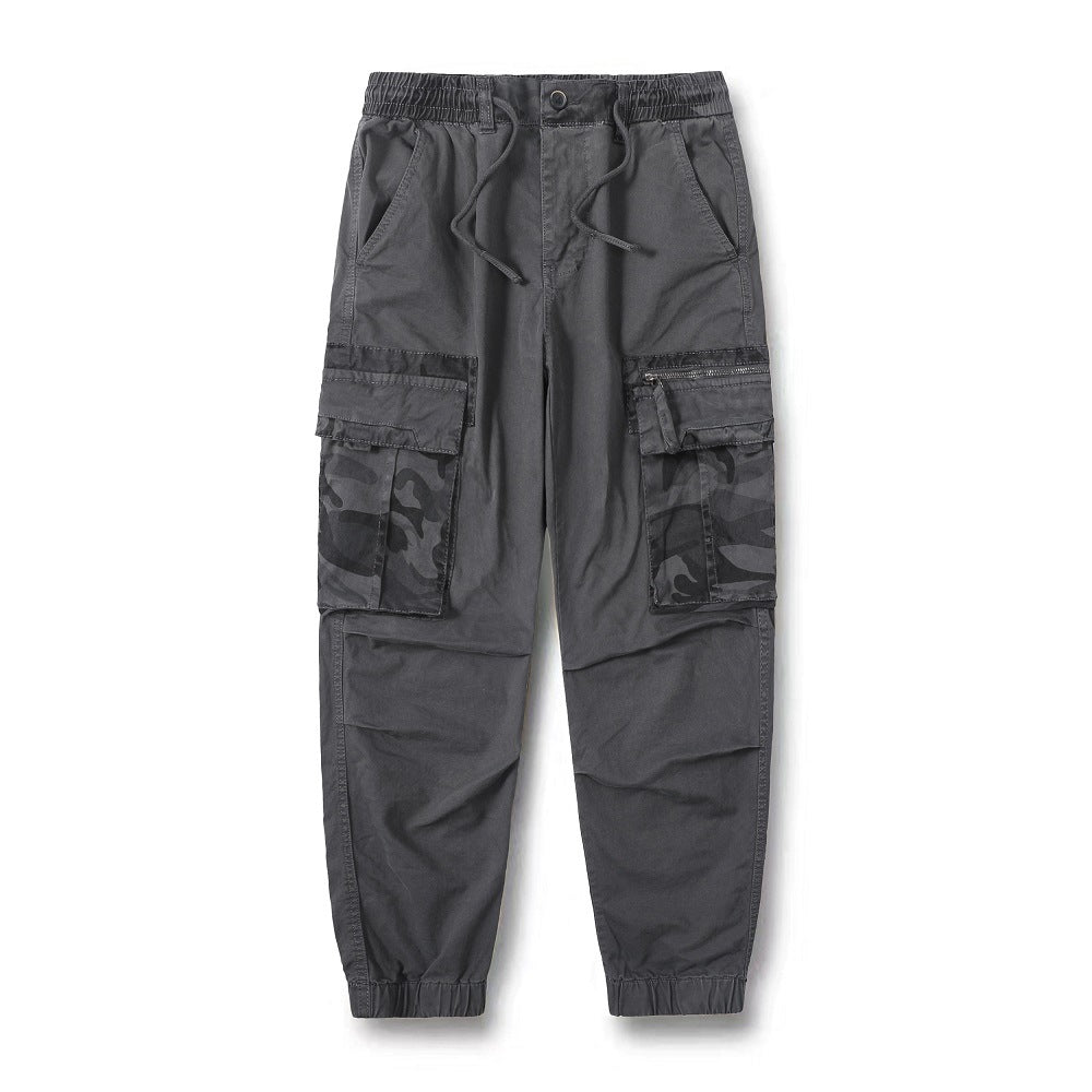Herren Cargo-Hose Elastisch Praktisch Reißverschluss-Taschen
