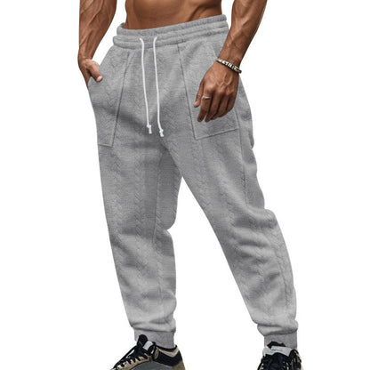 Bequeme Herrenhose Freizeit Hose mit Kordelzug und Taschen
