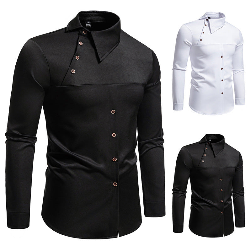 Herren Hemd Asymmetrischer Kragen Modern Berlin Style