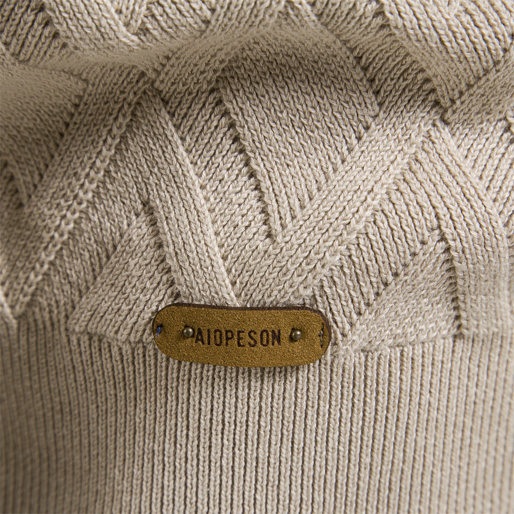 Herren Strickpullover Rautenmuster Modern Rundhals