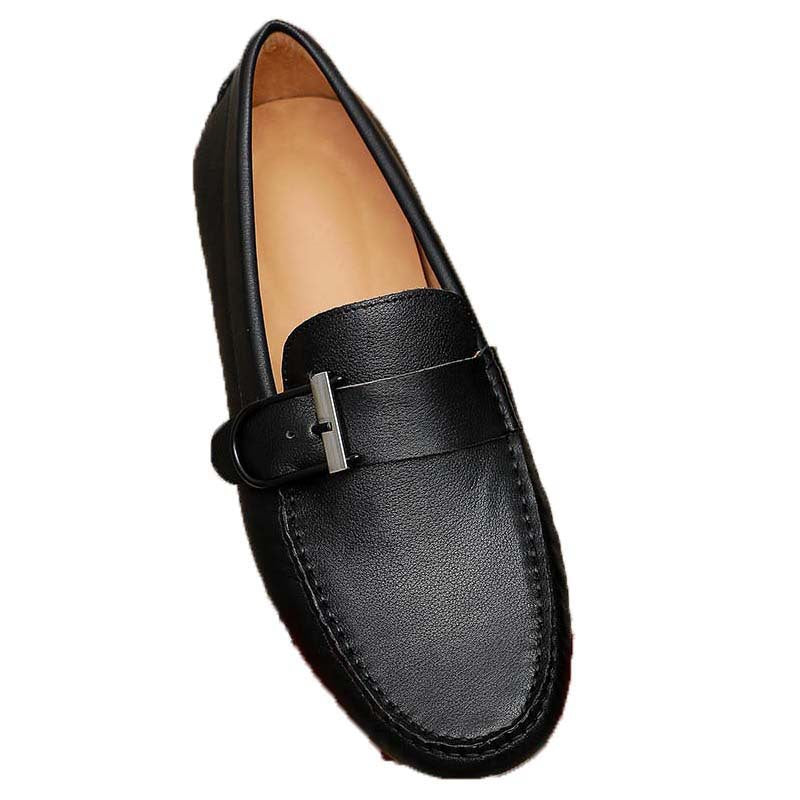 Herren Mokassin Leder Schuhe Schnalle Modern