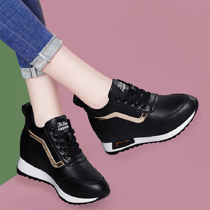 Damen Sneaker Plateau Hohe Sohle Modisch