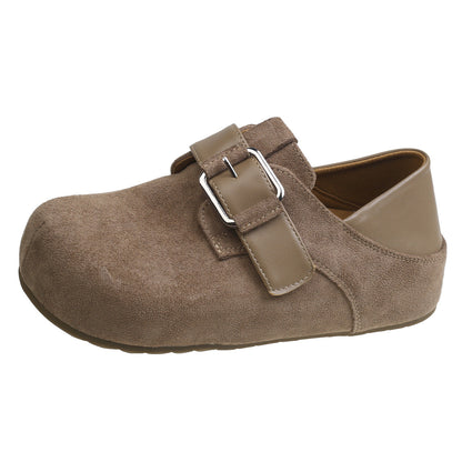 Damen Clogs Bequem Modisch Schnalle Schuhe